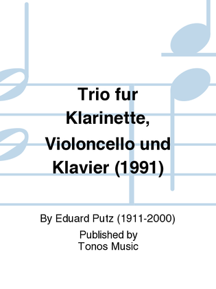 Trio fur Klarinette, Violoncello und Klavier (1991)