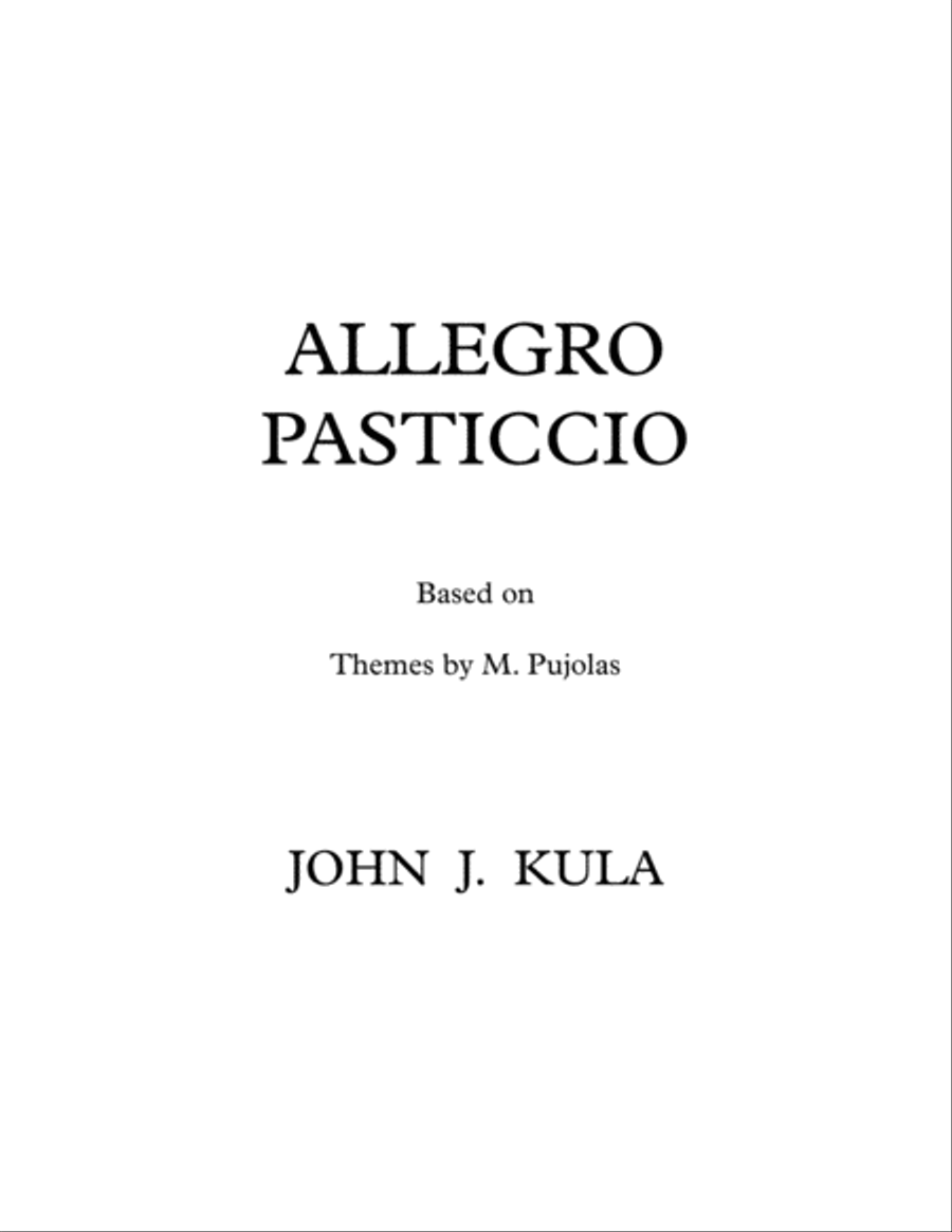 Allegro Pasticcio Woodwind Quintet scores gallery preview page 1