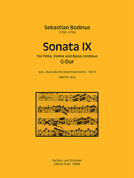 Sonata IX für Flöte, Violine und Basso continuo G-Dur (aus: Musicalische Divertissements, Teil IV)