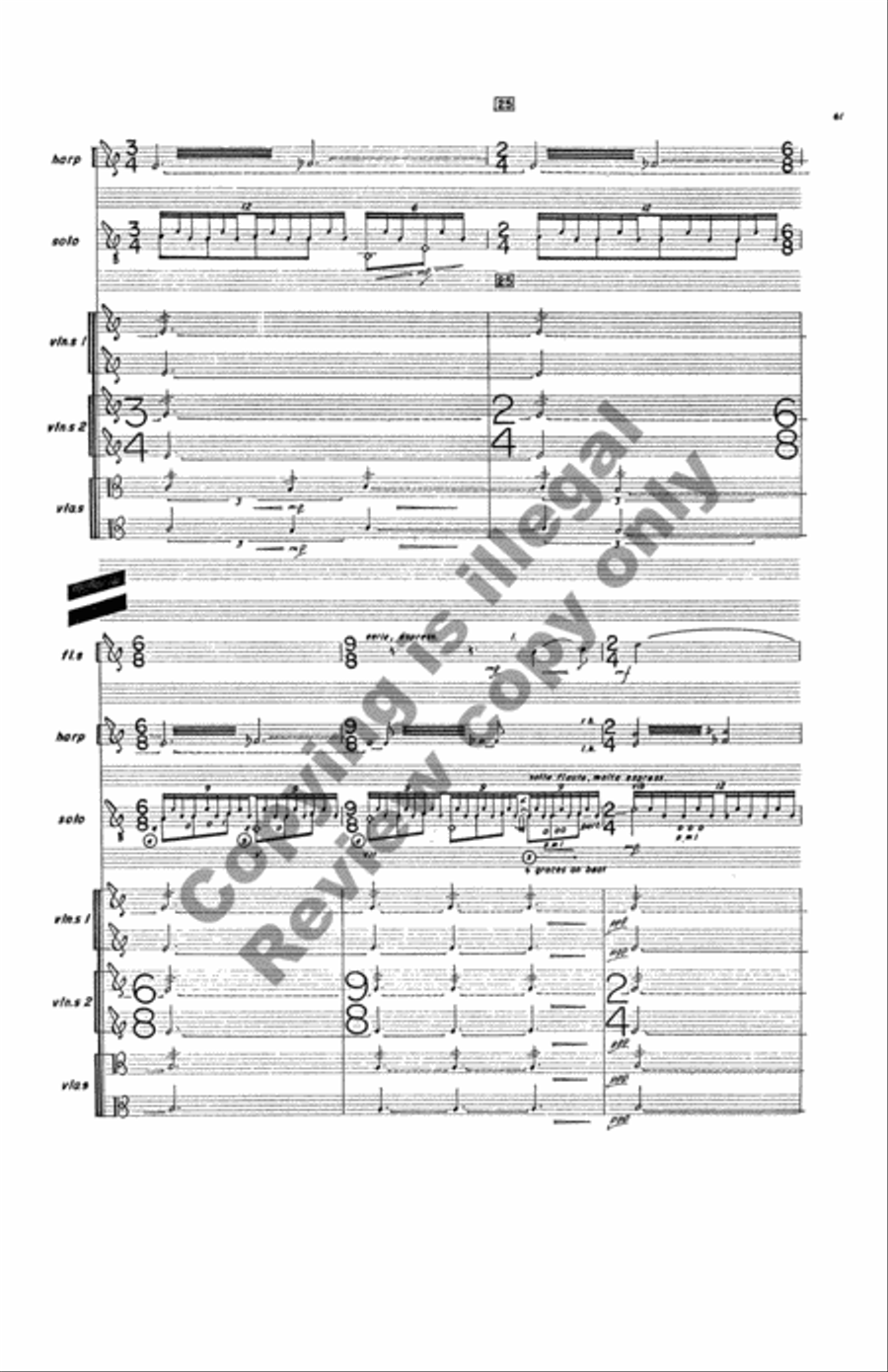 Zingari, Concerto for Guitar and Orchestra Orchestra scores gallery preview page 20