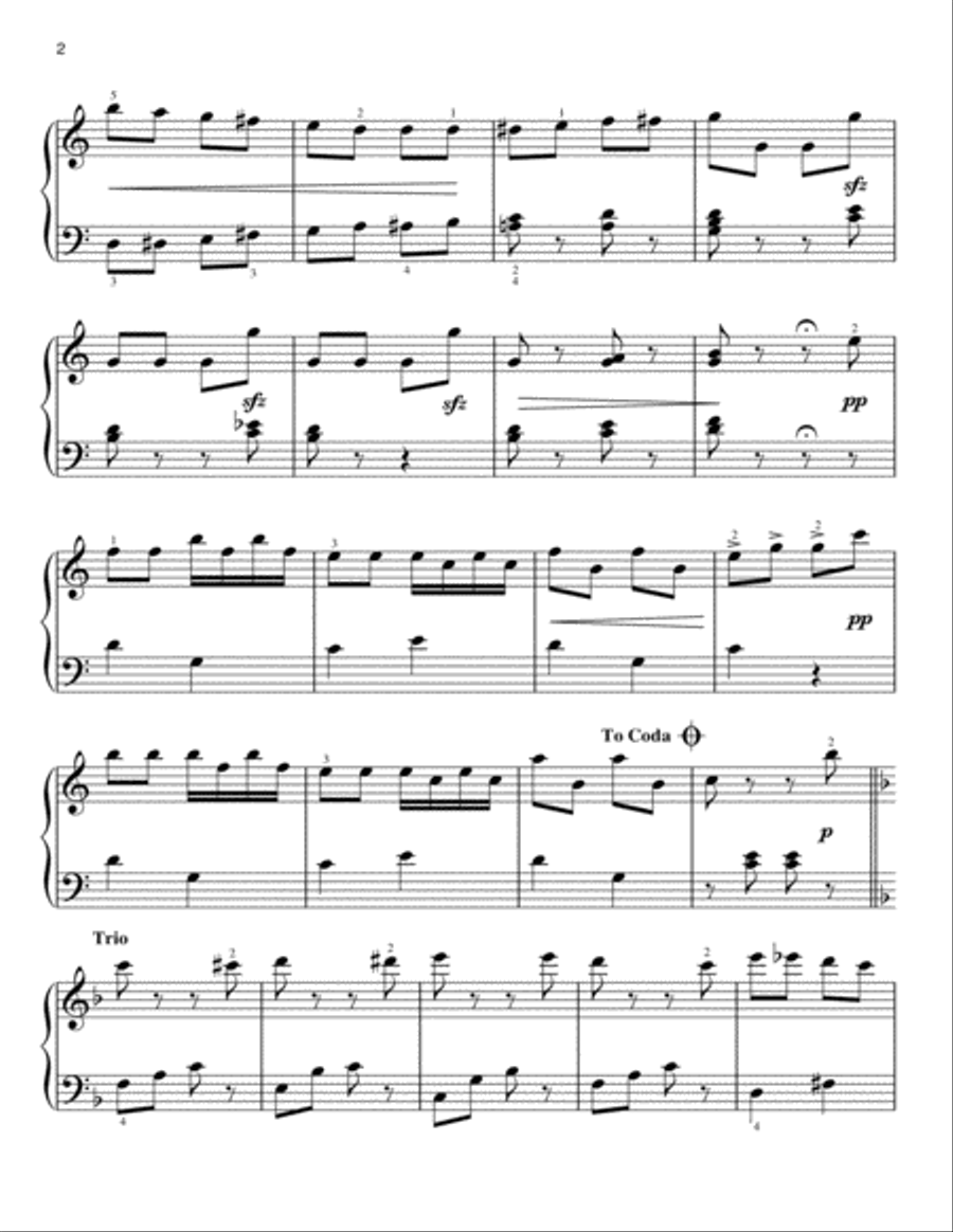 Pizzicato Polka [Classical version] (arr. Phillip Keveren) Easy Piano scores gallery preview page 2