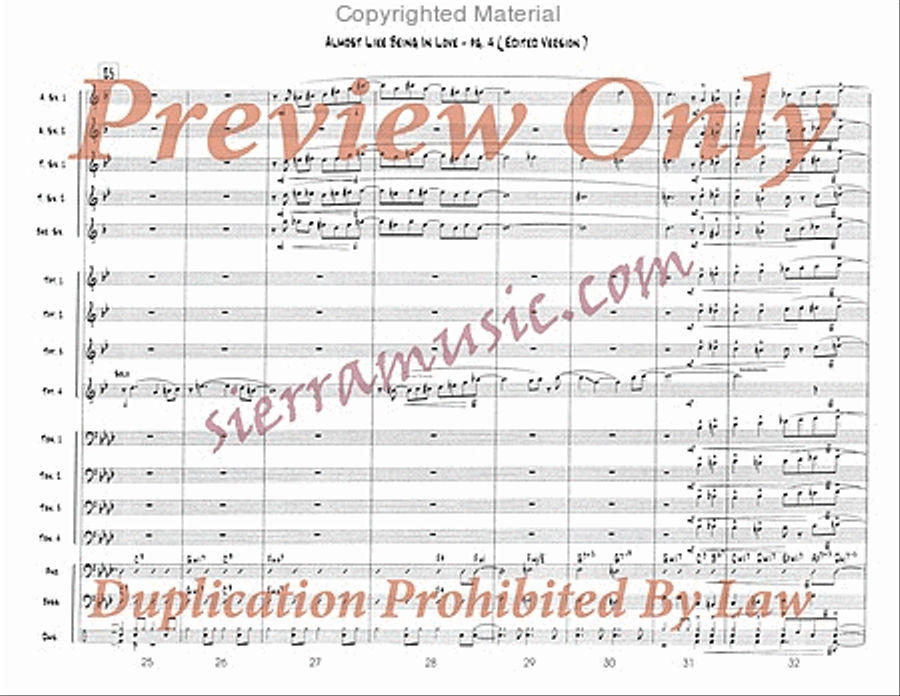 Almost Like Being in Love (Edited) Big Band scores gallery preview page 5