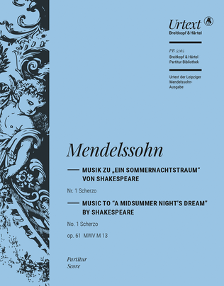 Book cover for A Midsummer Night's Dream No. 1 from Op. 61 MWV M 13