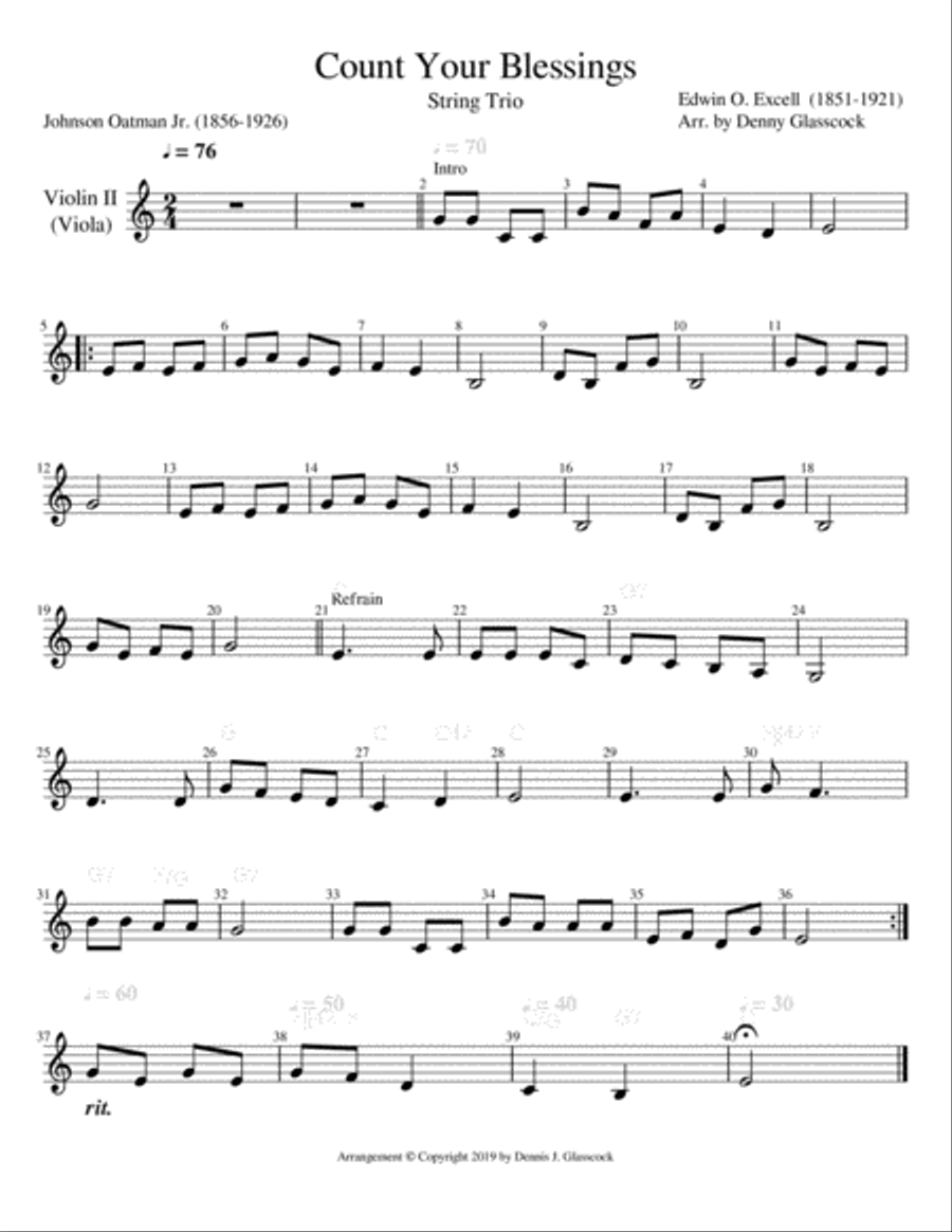 12 Sacred Trios (or Duets) for Strings String Trio scores gallery preview page 6