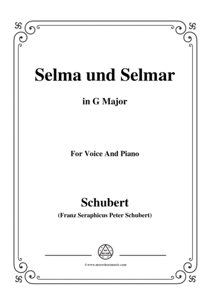 Schubert-Selma und Selmar,in G Major,for Voice&Piano image number null