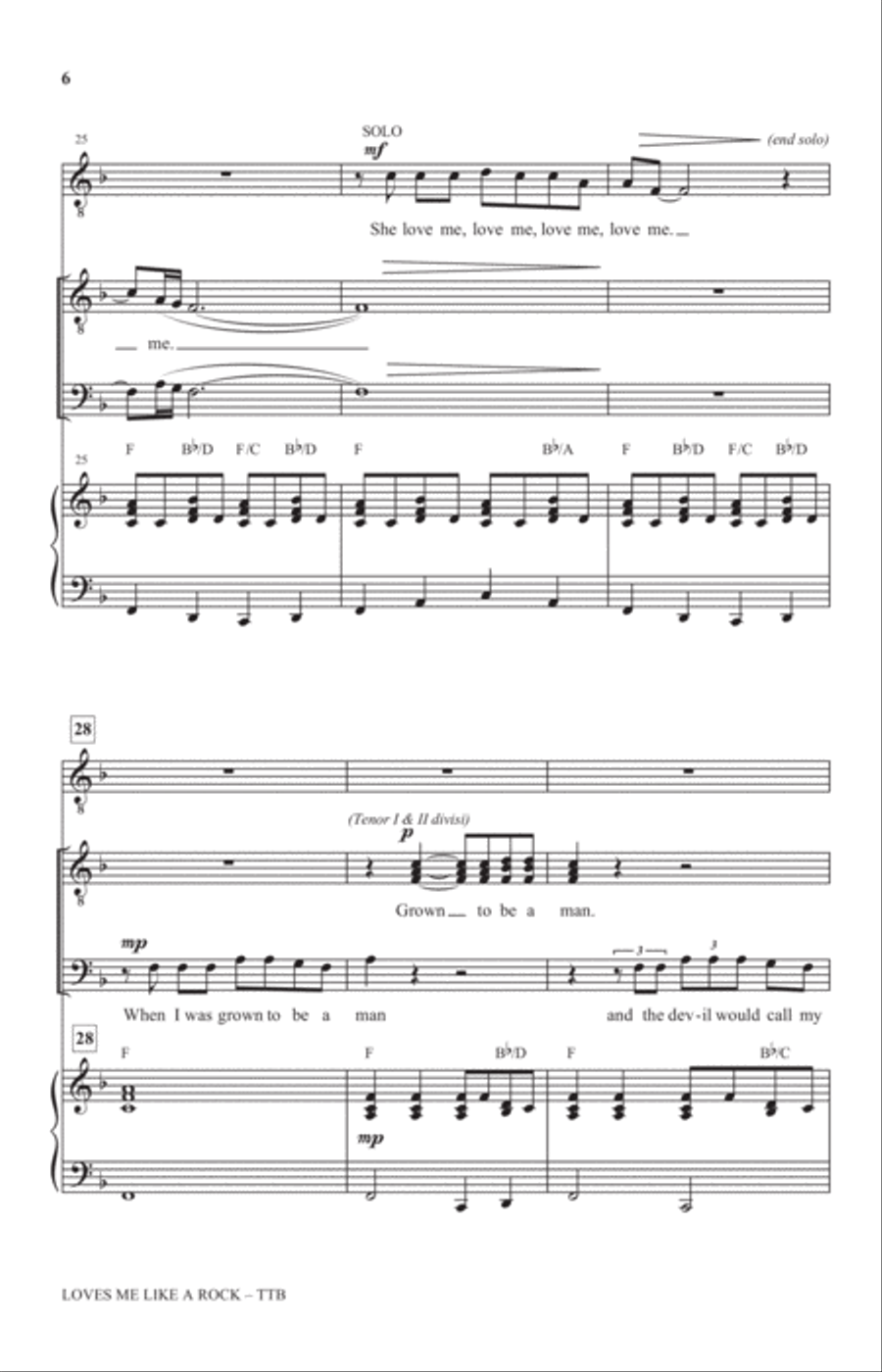 Loves Me Like A Rock (arr. Greg Gilpin) TTBB scores gallery preview page 5