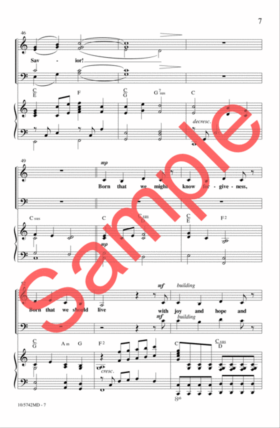 Grace of God With Us 4-Part scores gallery preview page 7