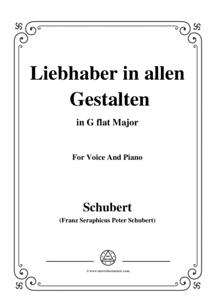 Schubert-Liebhaber in allen Gestalten,in G flat Major,for Voice&Piano image number null