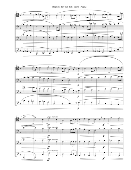 Beglückt darf nun dich (Pilgims Chorus) for Trombone or Low Brass Quartet image number null