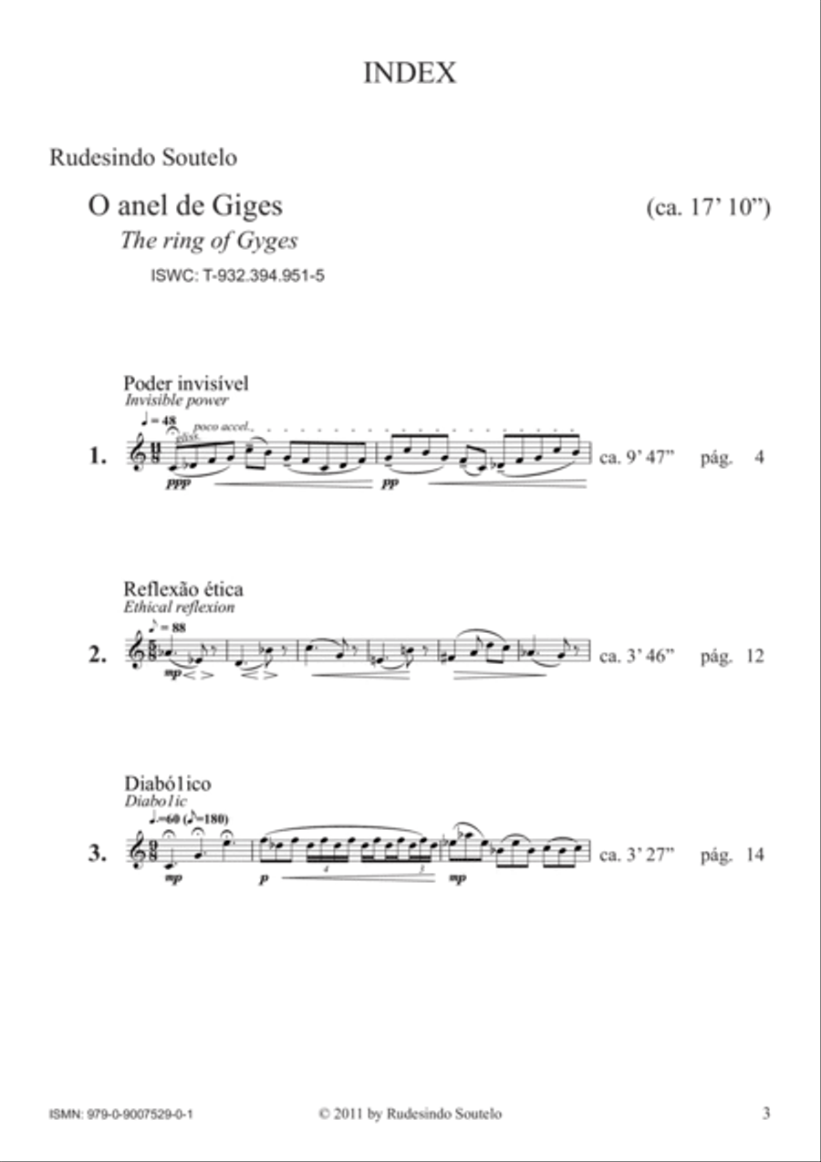 O anel de Giges / The ring of Gyges (Cl) Clarinet Solo scores gallery preview page 3