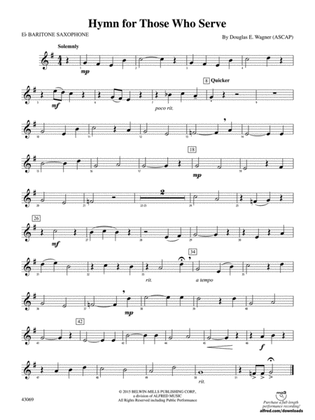 Hymn for Those Who Serve: E-flat Baritone Saxophone