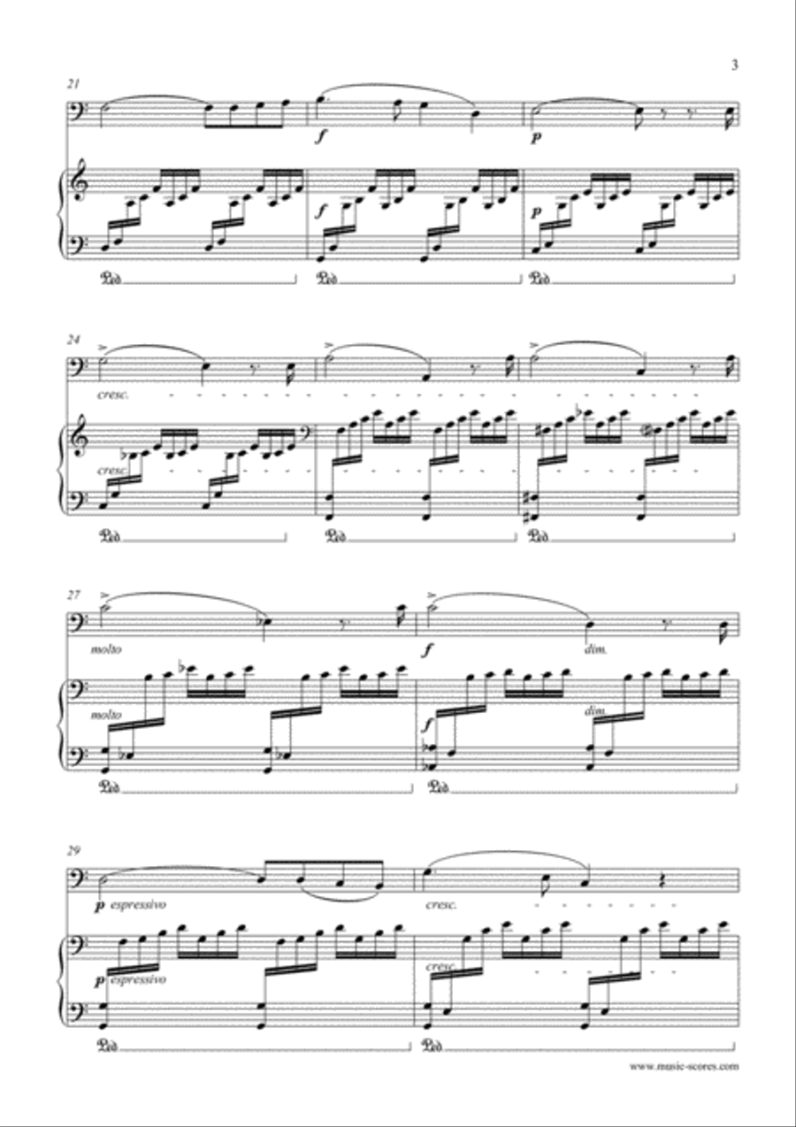 Ave Maria - Bassoon and Piano Bassoon Solo scores gallery preview page 3