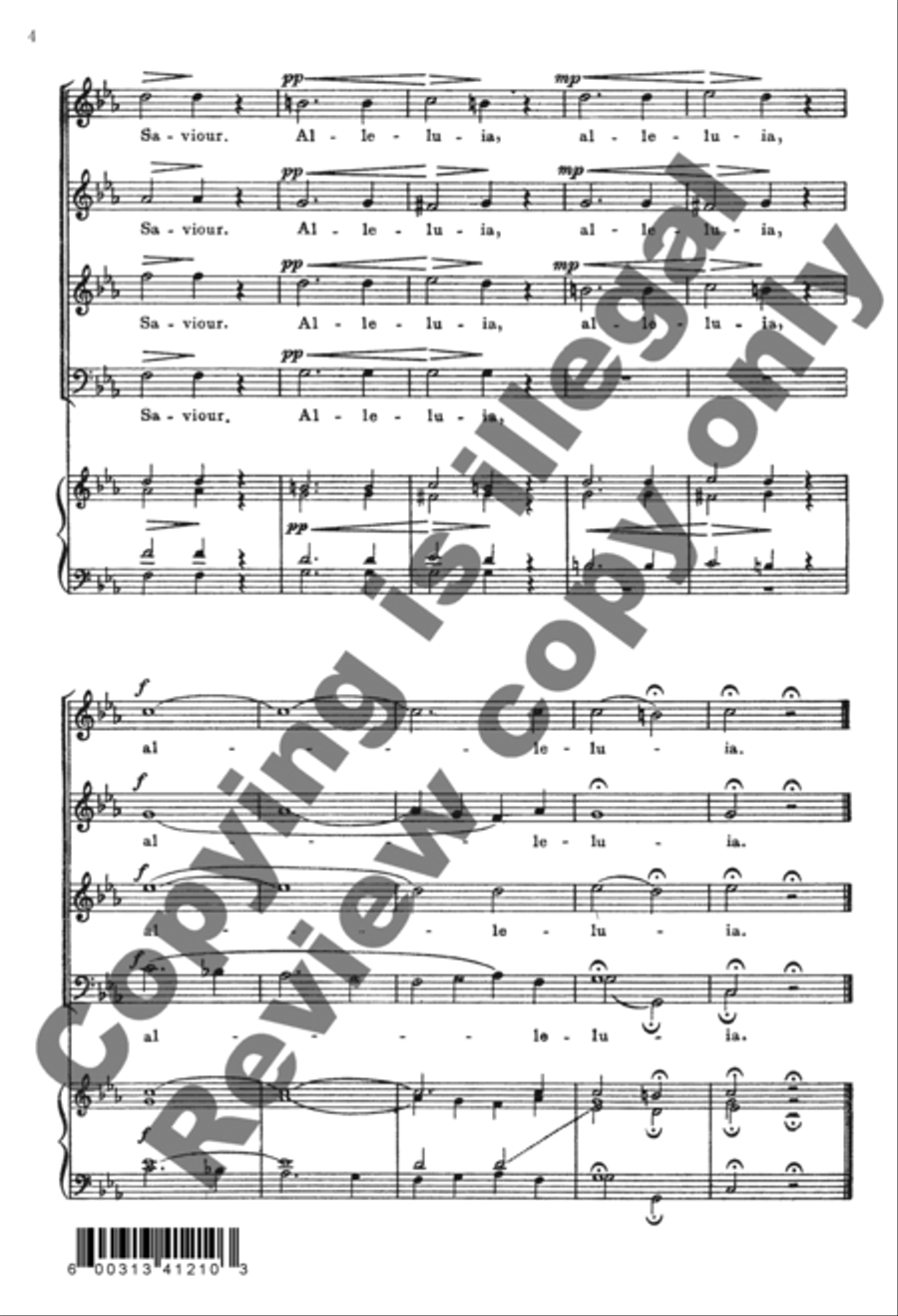 I Will Bless the Lord 4-Part scores gallery preview page 7