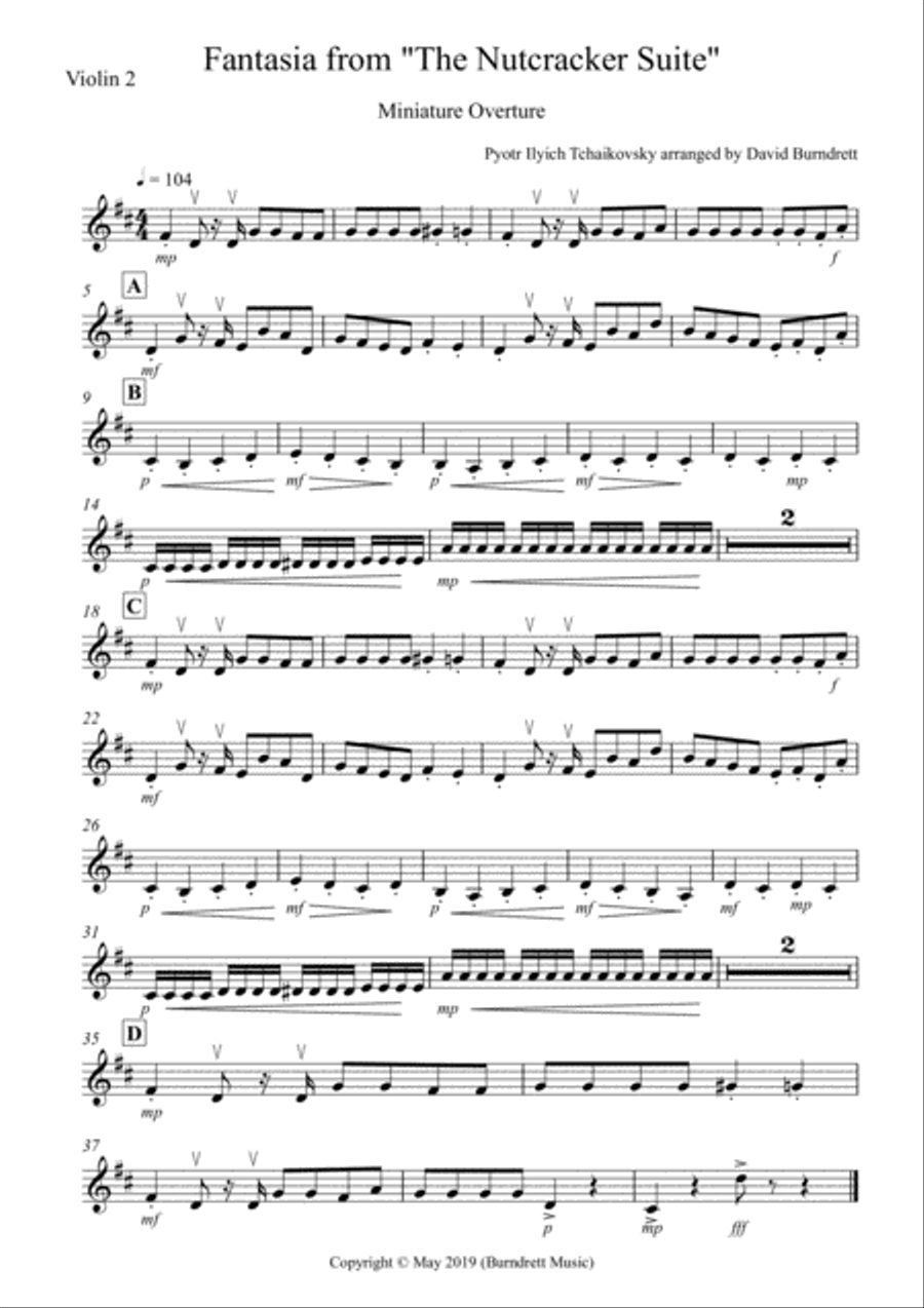 Miniature Overture (Fantasia from Nutcracker) for String Quartet String Quartet scores gallery preview page 5