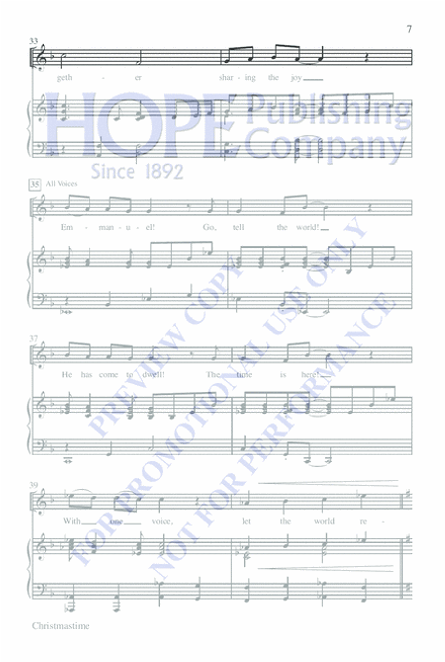 Christmastime Unison Choir scores gallery preview page 6