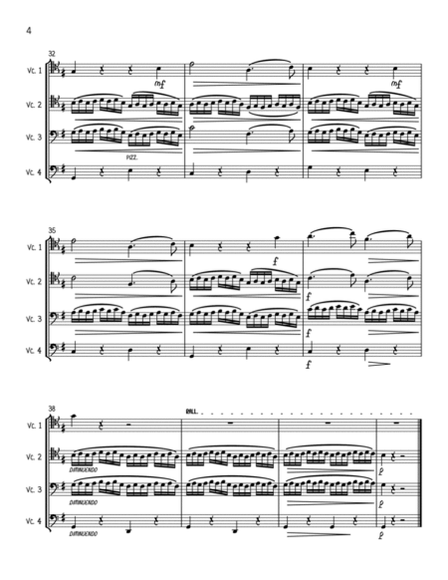 Soave Sia Il Vento from Cosí Fan Tutte | Cello Quartet image number null