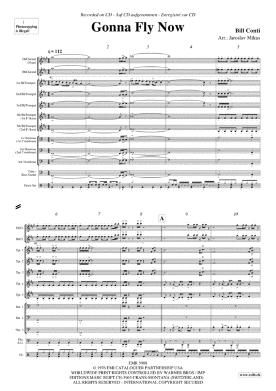 Gonna Fly Now Bass Guitar scores gallery preview page 4
