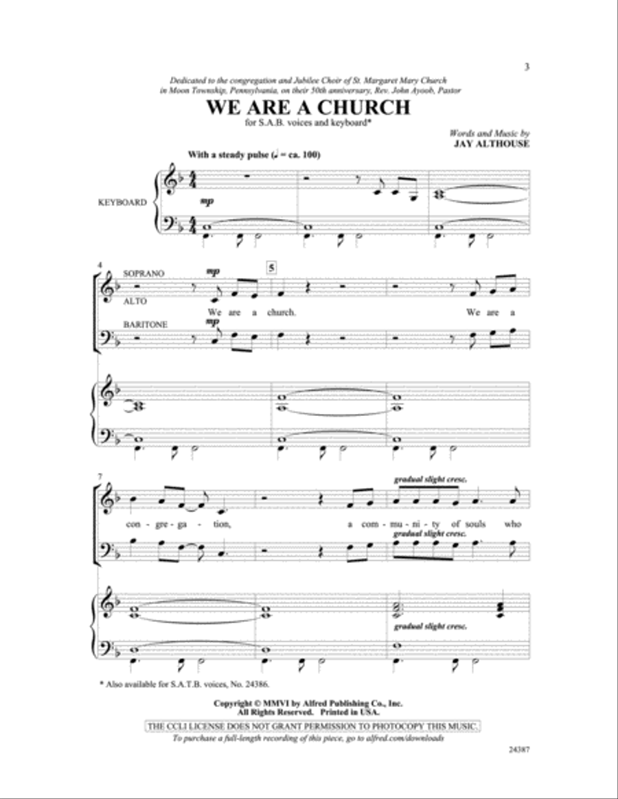 We Are a Church We Are a Church 3-Part scores gallery preview page 2
