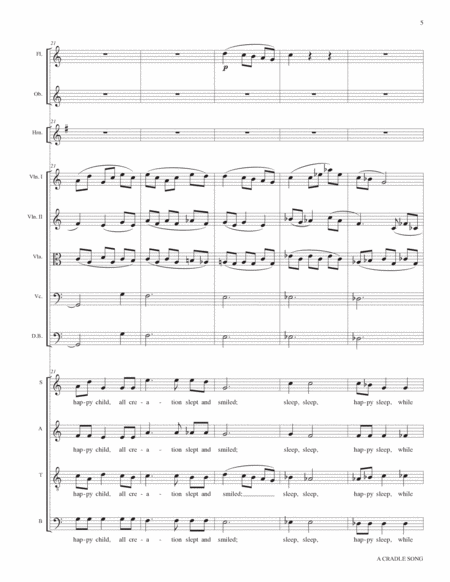 A Cradle Song: Full Score and Parts