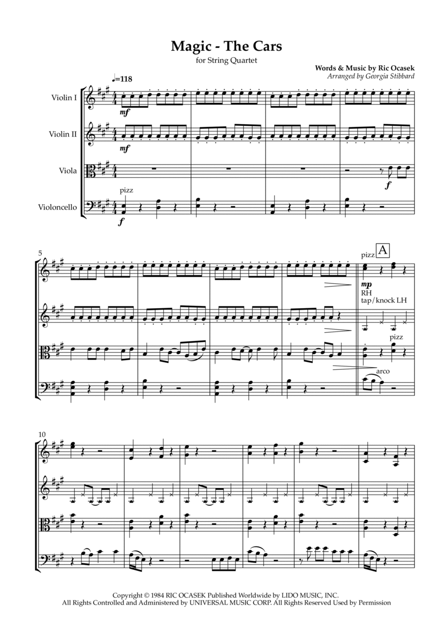 Magic String Quartet scores gallery preview page 1