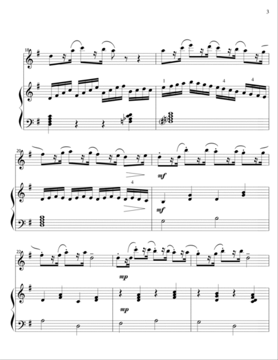 Chasing Butterflies - violin solo and piano Violin Solo scores gallery preview page 3
