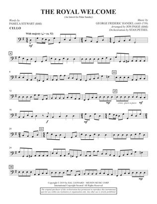 The Royal Welcome (An Introit For Palm Sunday) (arr. John Paige) - Cello