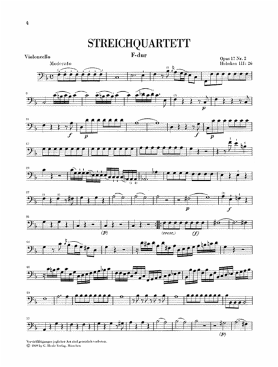 Joseph Haydn – String Quartets Volume III, Op. 17 String Quartet scores gallery preview page 6