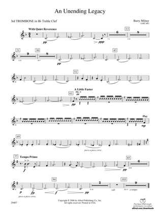 An Unending Legacy: (wp) 3rd B-flat Trombone T.C.