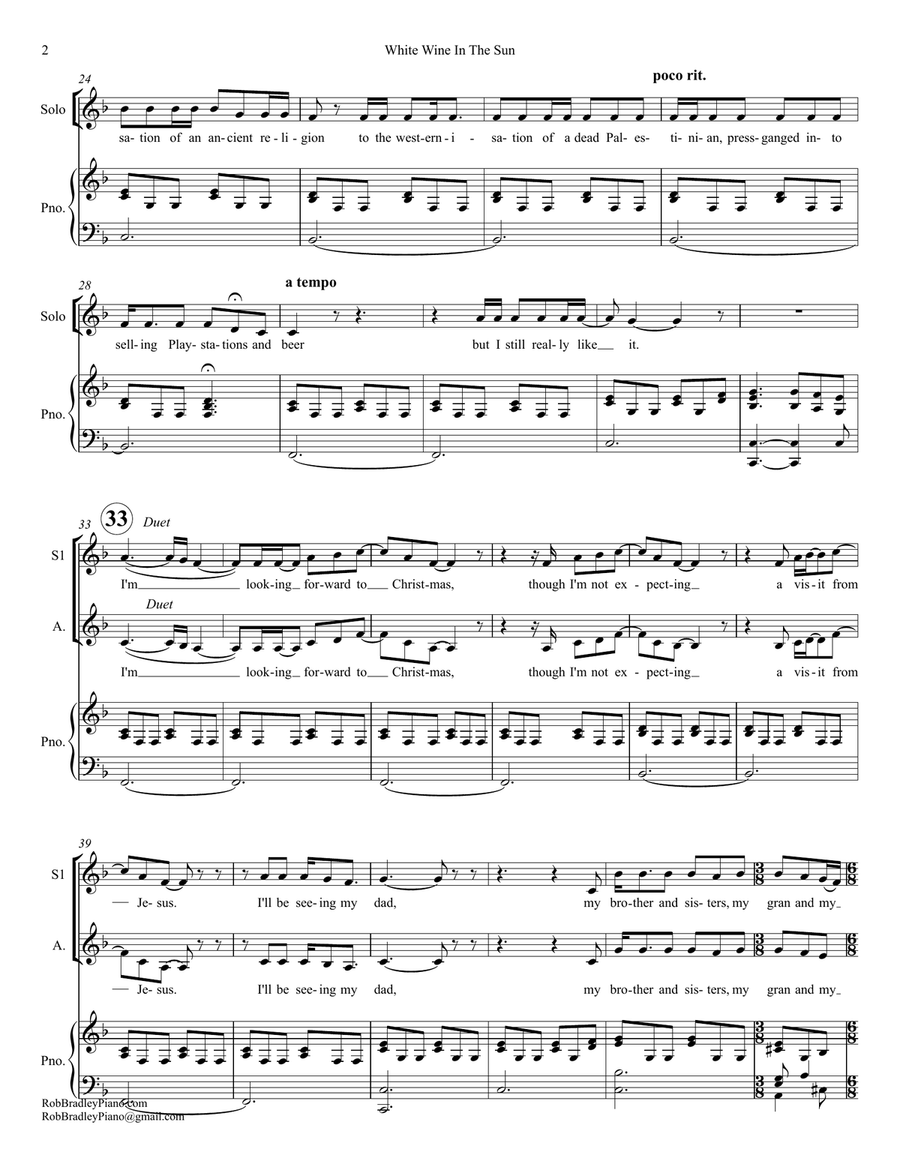 White Wine In The Sun White Wine In The Sun SSA scores gallery preview page 2