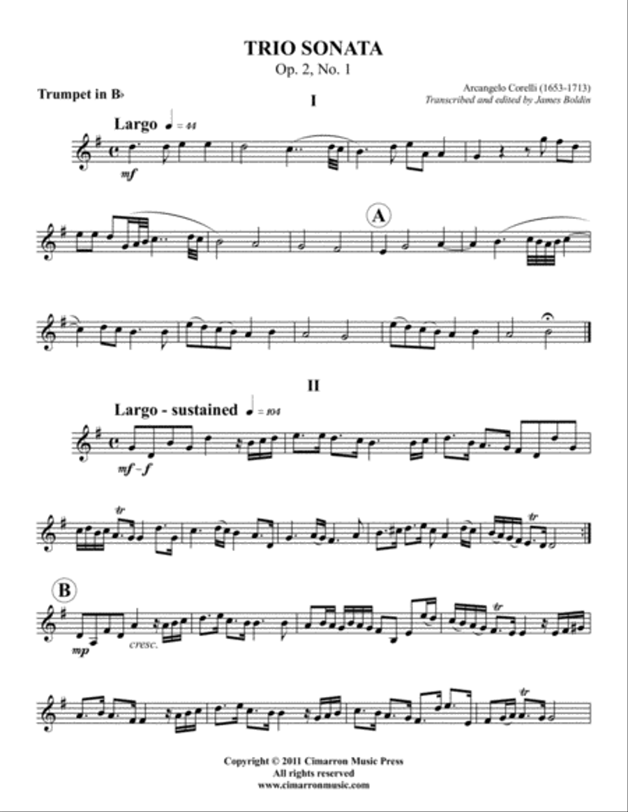 Trio Sonata Trio Sonata Brass Trio scores gallery preview page 4