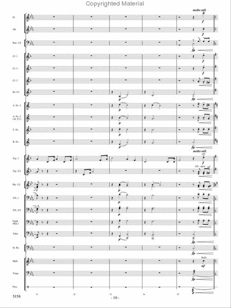 Lest We Forget Concert Band scores gallery preview page 8