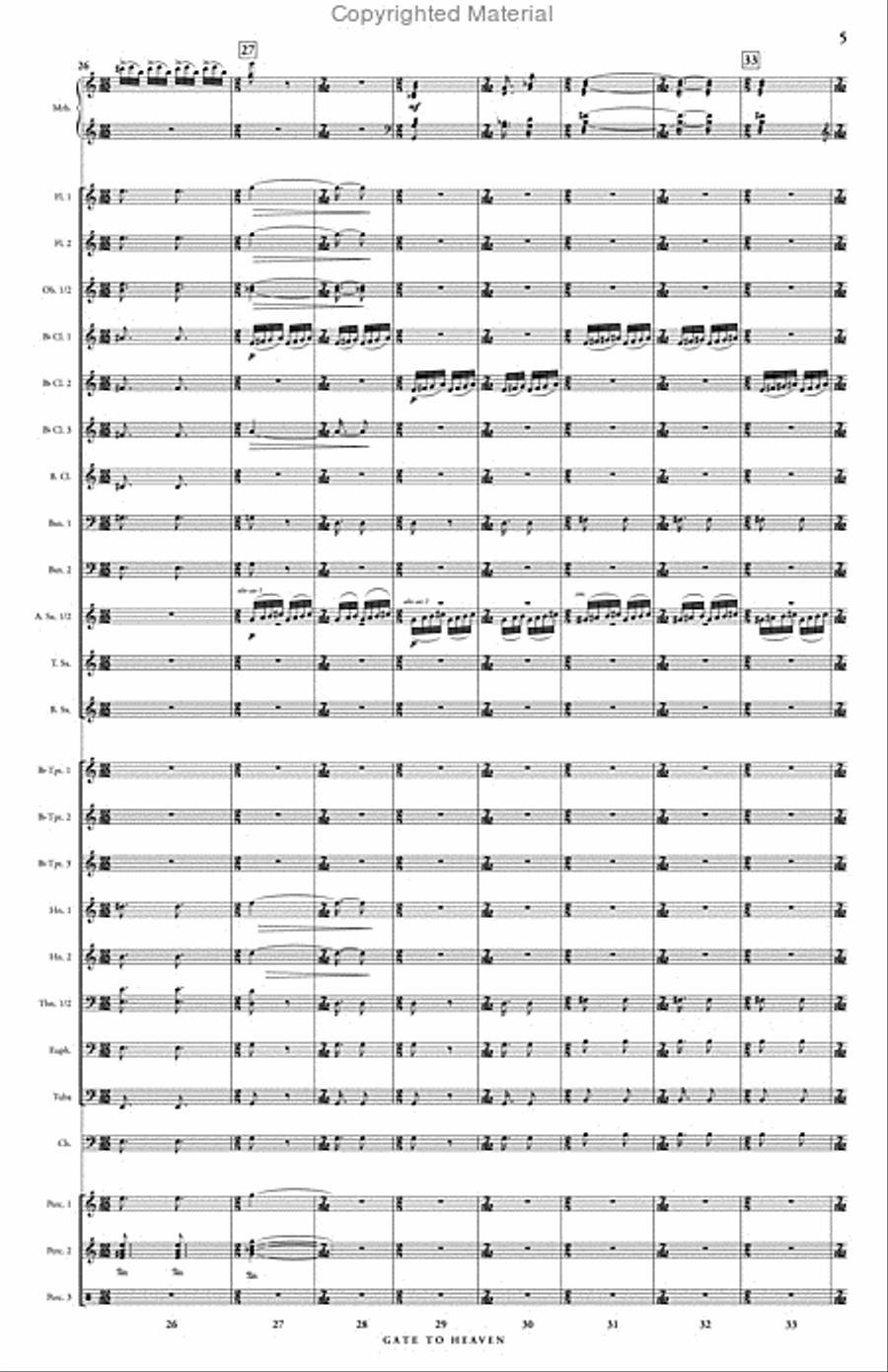 Gate to Heaven (wind ensemble score) Concert Band scores gallery preview page 6