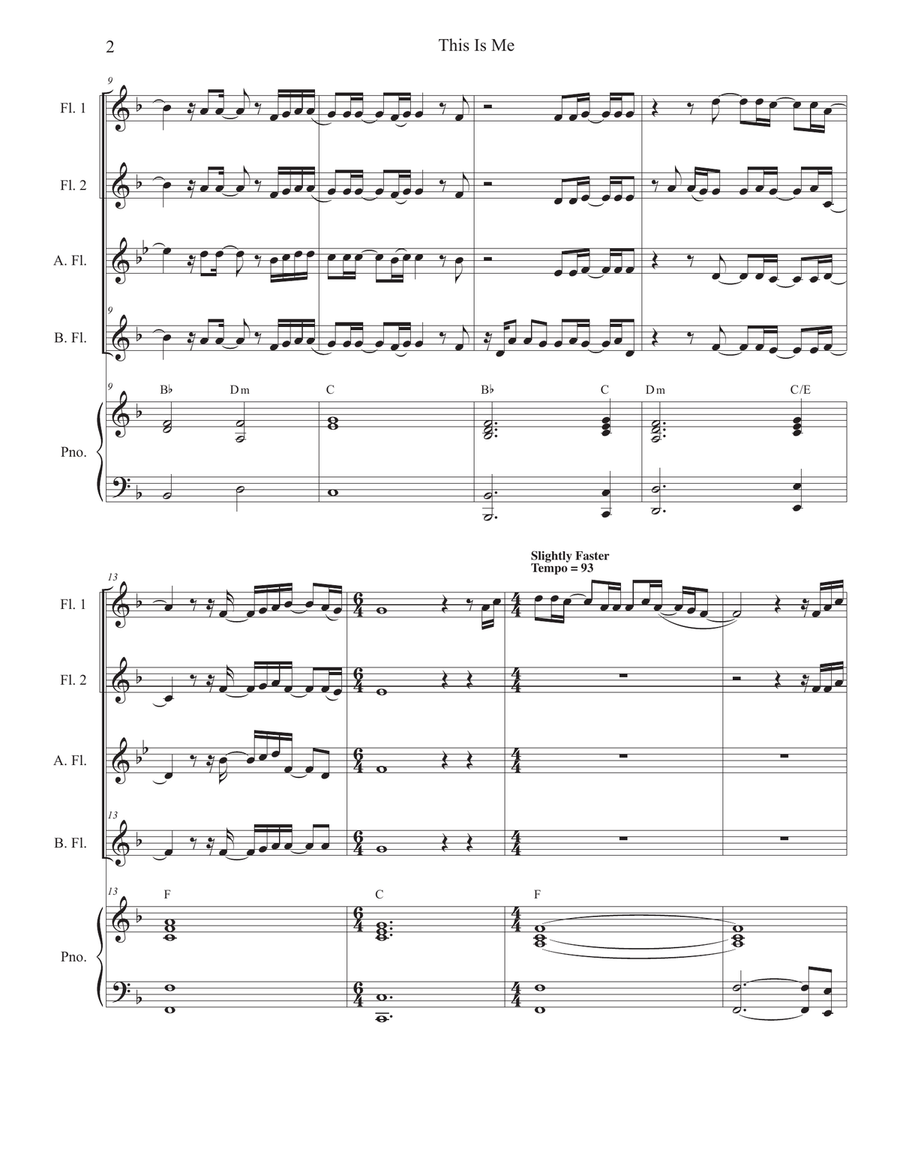This Is Me Woodwind Ensemble scores gallery preview page 2
