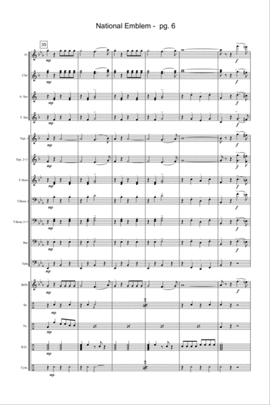 National Emblem National Emblem Marching Band scores gallery preview page 7