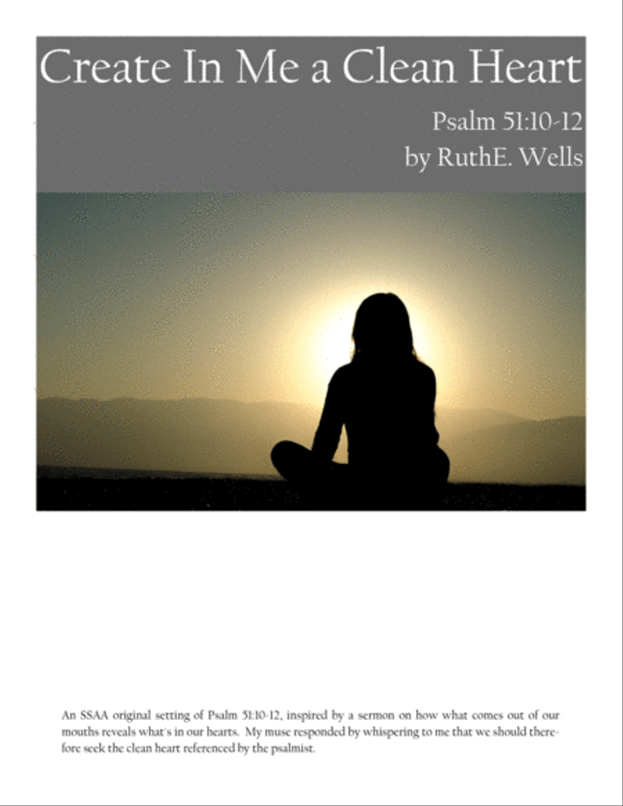 Create in Me a Clean Heart SSAA scores gallery preview page 1
