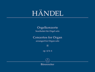 Book cover for Concertos for Organ II op. 4/4-6