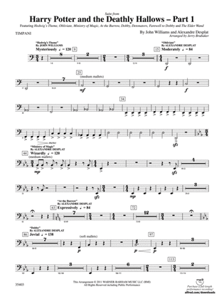 Harry Potter and the Deathly Hallows, Part 1, Suite from: Timpani