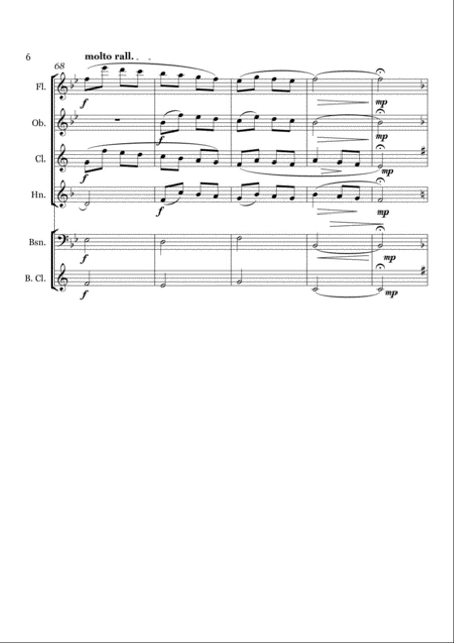 NURSERY RHYMES FOR WOODWIND QUINTET :Arranged by Vince Corozine (ascap) Woodwind Quintet scores gallery preview page 6