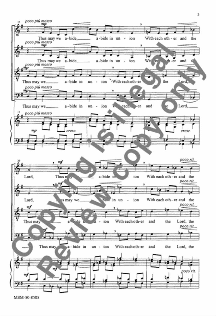 May We Abide in Union 4-Part scores gallery preview page 4