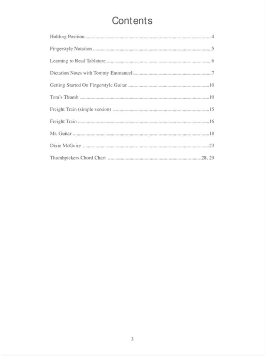 Tommy Emmanuel Fingerstyle Guitar Method Fingerpicking Guitar scores gallery preview page 4