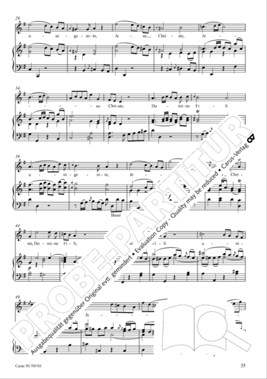 Missa in g. Hasse-Werkausgabe IV/3 4-Part scores gallery preview page 44