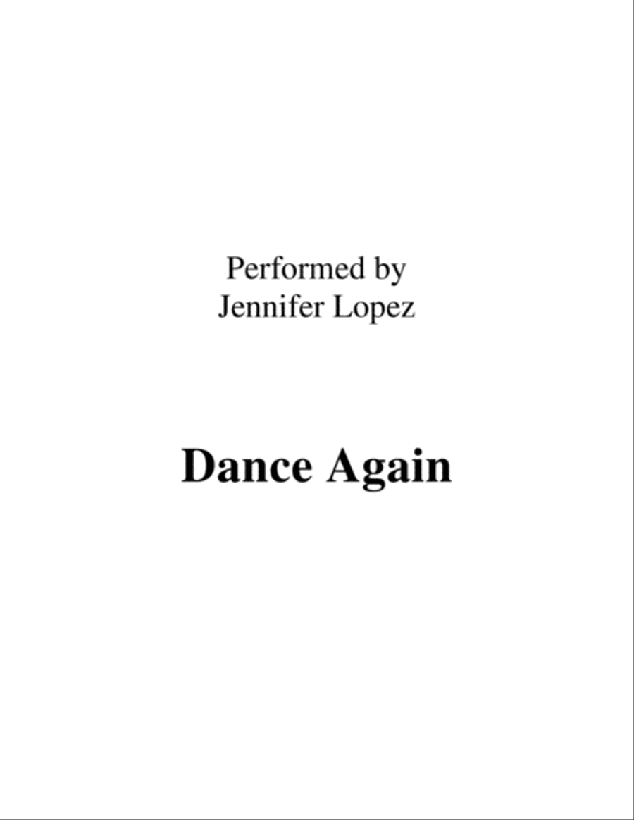 Dance Again Ft. Pitbull Small Ensemble scores gallery preview page 1