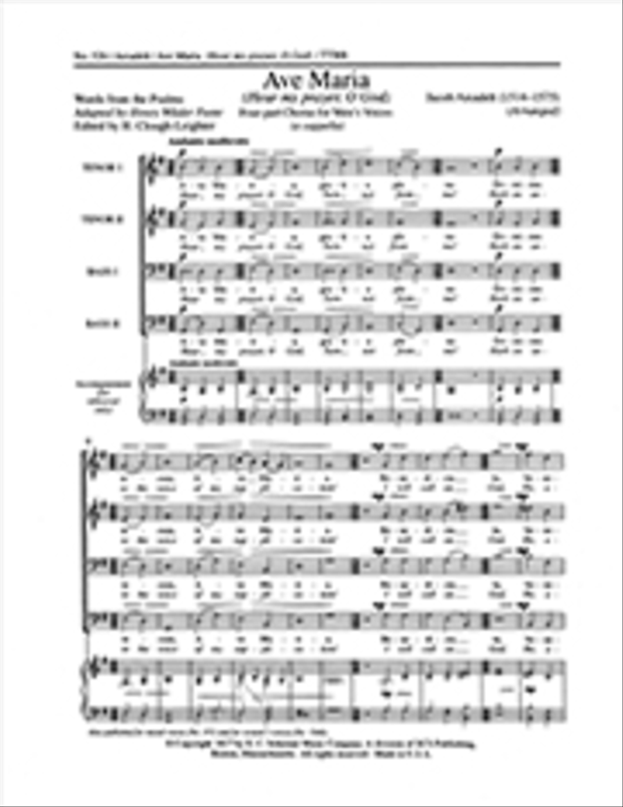 Ave Maria (Hear My Prayer, O God) TTBB scores gallery preview page 1