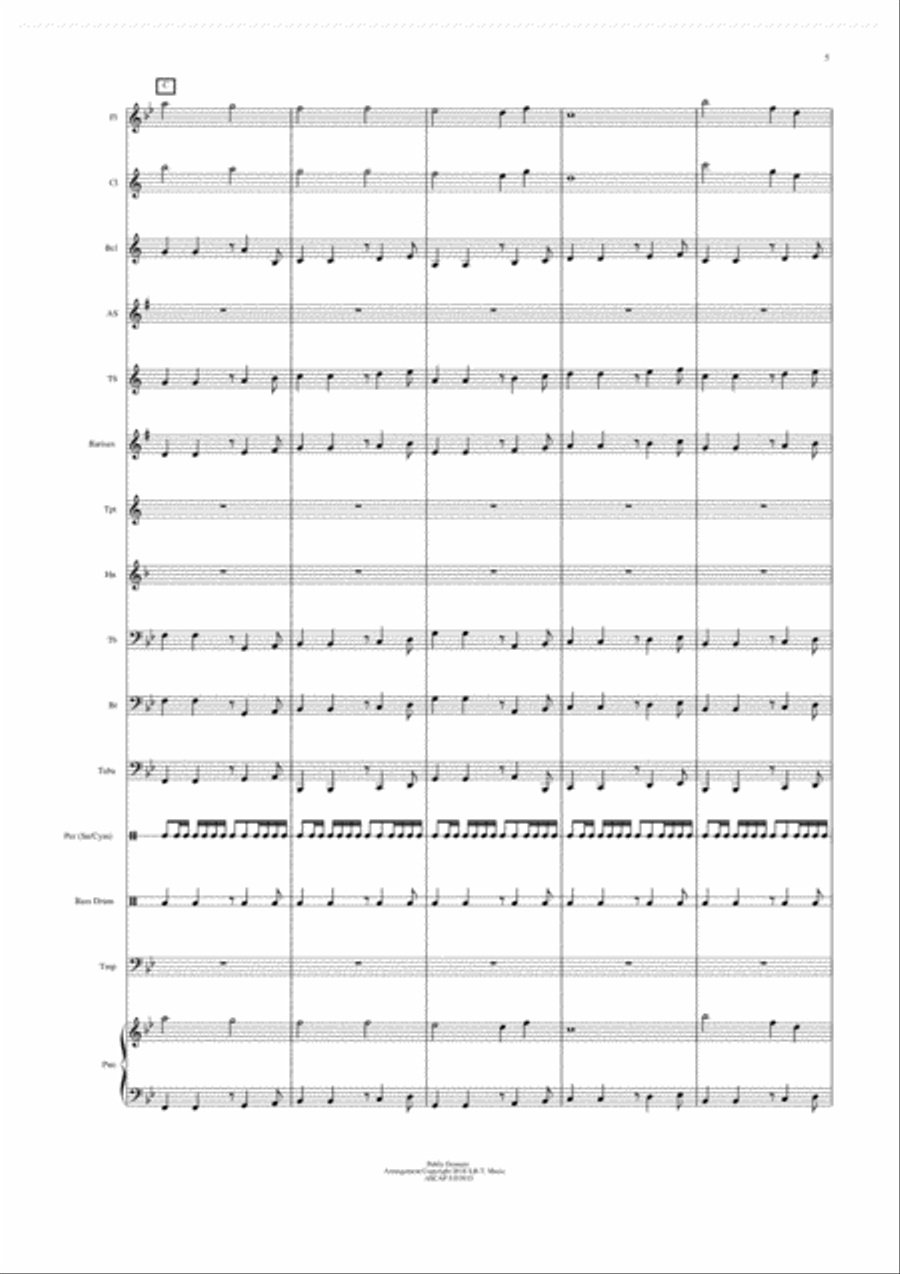 All Hail the Power of Jesus' Name Concert Band scores gallery preview page 5