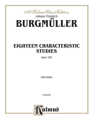Book cover for Eighteen Characteristic Studies, Op. 109