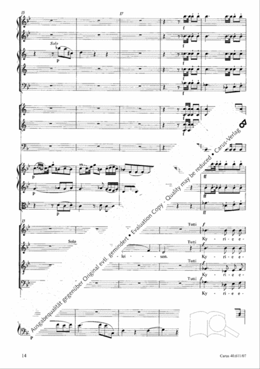 Missa solemnis in B 4-Part scores gallery preview page 15