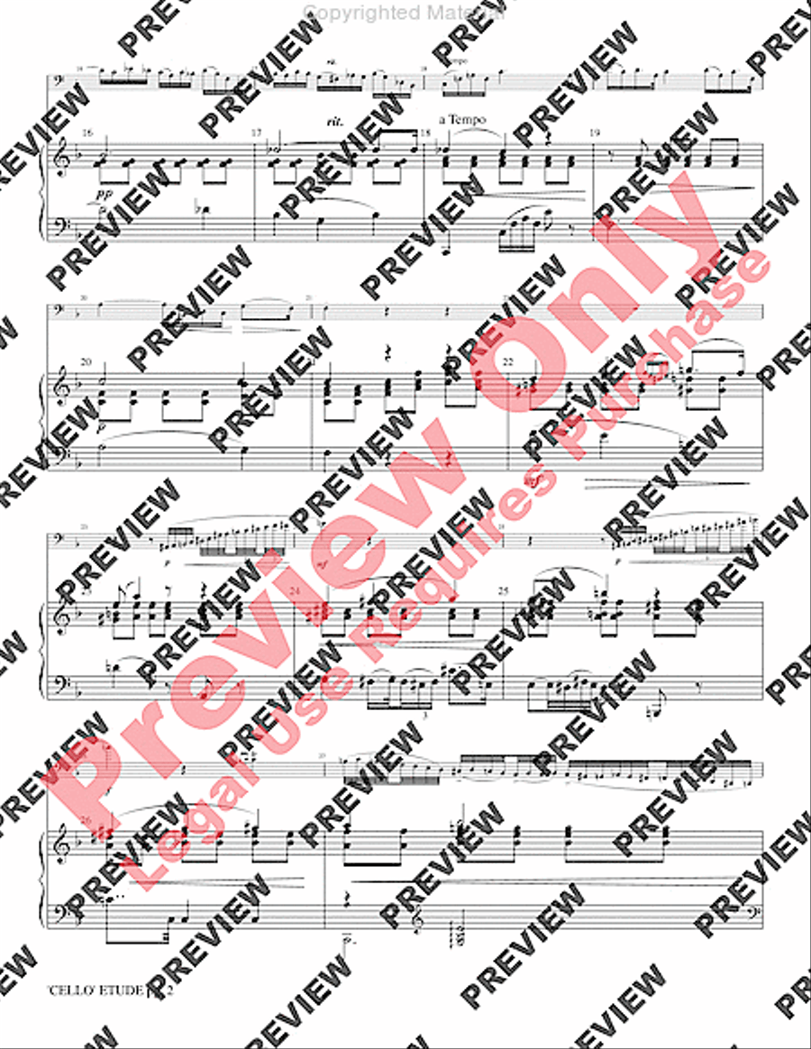 Cello Etude, Op. 25, No. 7 Small Ensemble scores gallery preview page 4