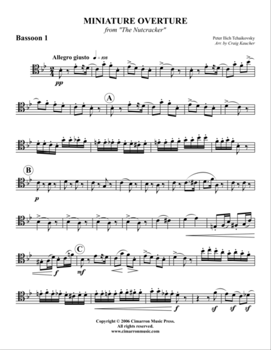 Miniature Overture Bassoon Quartet scores gallery preview page 5