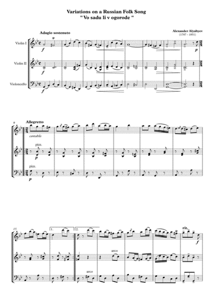 Variations on a Russian Folk Song " Vo sadu li v ogorode " image number null