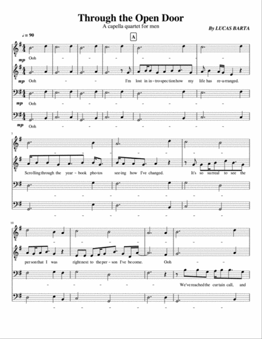 Through the Open Door Through the Open Door TTBB scores gallery preview page 1